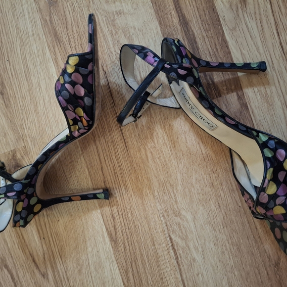 SOLD DO NOT BUY Jimmy Choo Vintage Polka Dot Sandals - Ratti Dot - Picture 4 of 7